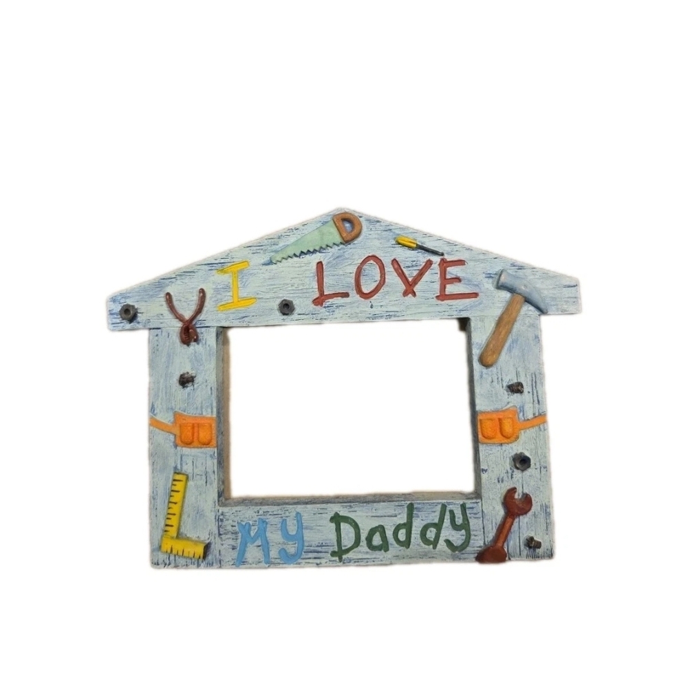 I Love My Daddy Tools Shed Theme Picture Frame Russ Berrie 3×5"